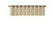 Saratoga - Fretwork Print Grommet Top Window Valance - Beige / Gold - Simple Home Plus