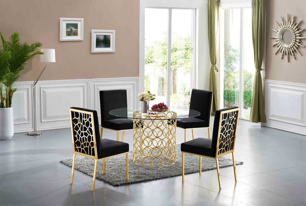 Opal - Dining Chair with Gold Legs (Set of 2) - Simple Home Plus