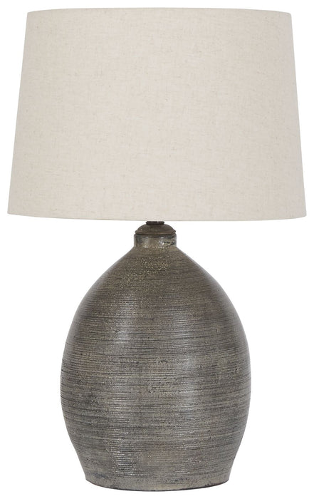 Joyelle - Gray - Terracotta Table Lamp - Simple Home Plus
