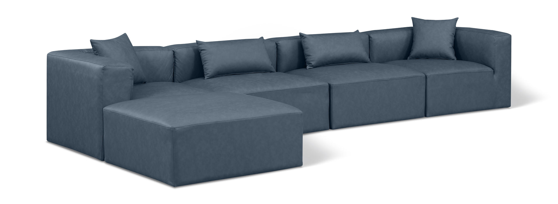 Cube - 5 Piece Modular Sectional With Chaise - Simple Home Plus