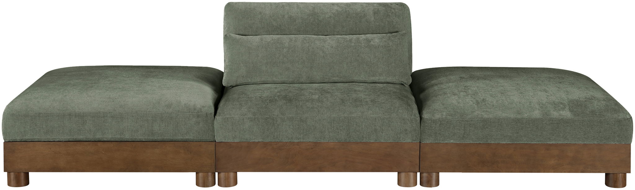 Turin - Chenille Fabric Upholstered Modular Sectional - Green - Simple Home Plus