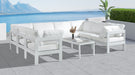 Nizuc - Outdoor Patio 8 Piece Modular Sectional With White Frame - Simple Home Plus