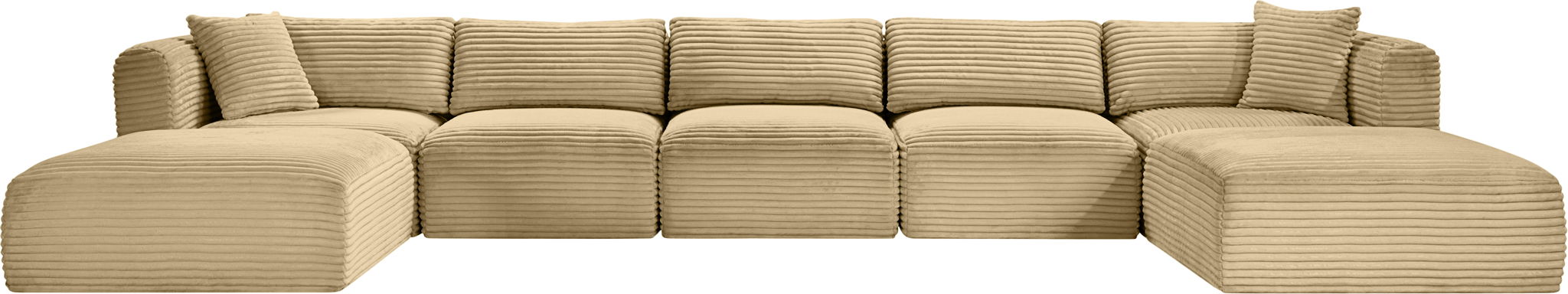 Shaggy - 7 Piece Modular Sectional With 2 Ottomans - Simple Home Plus