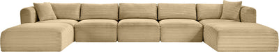 Shaggy - 7 Piece Modular Sectional With 2 Ottomans - Simple Home Plus