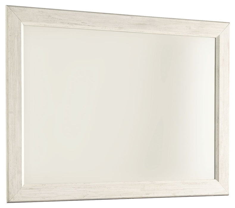 Willowton - Bedroom Mirror - Whitewash - Simple Home Plus