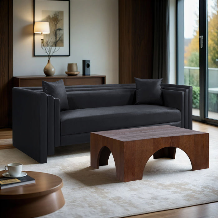 Everett - Vegan Leather Upholstered Sofa - Simple Home Plus