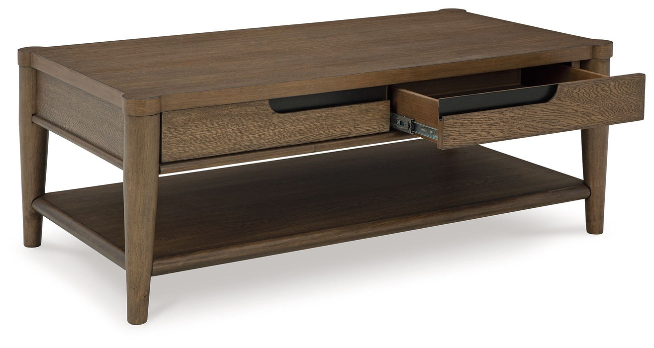 Roanhowe - Brown - Rectangular Cocktail Table - Simple Home Plus