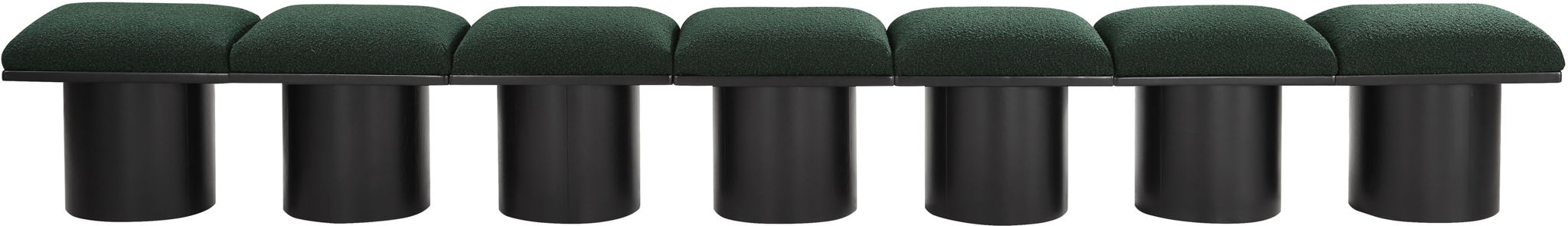 Pavilion - 7 Piece Modular Bench With Black Base - Simple Home Plus