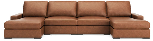 Calden - 4-Piece Sectional With Double Chaise - Caramel - Simple Home Plus