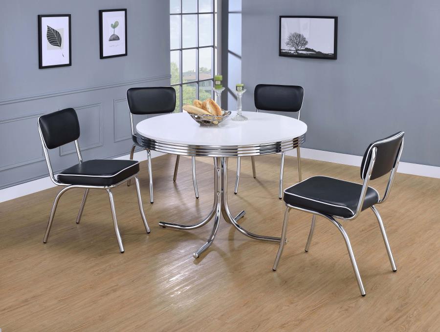 Retro - Round Dining Table Set - Simple Home Plus