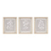 Fair Florets - Printed Framed Graphic (Set of 3) - Beige - Simple Home Plus