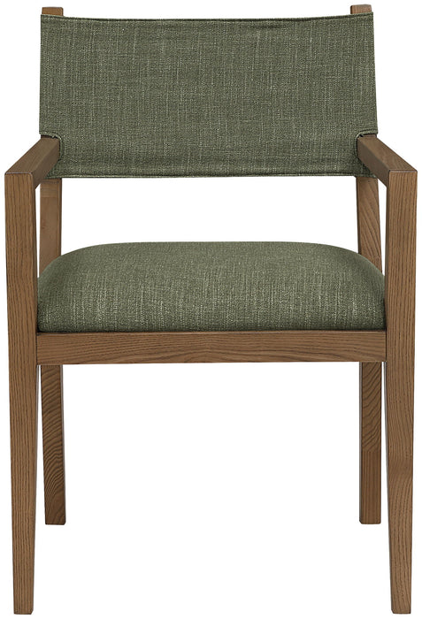 Avon - Linen Textured Performance Fabric Dining Arm Chair - Simple Home Plus