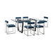Kai Anastasia - Rectangular Glass Dining Table Set - Brushed Base - Simple Home Plus