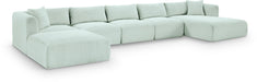 Shaggy - 6 Piece Modular Sectional With Chaise And Ottoman - Simple Home Plus