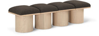 Pavilion - 4 Piece Modular Bench With Natural Base - Simple Home Plus