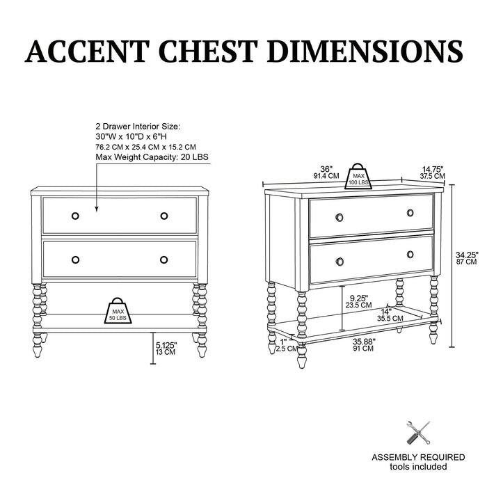 Beckett - 2 Drawer Accent Chest - Morocco Brown - Simple Home Plus