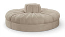 Rummi - Round Velvet Performance Fabric Upholstered 4 Piece Modular Sofa - Simple Home Plus