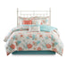 Pebble Beach - King 7 Piece Comforter Set - Coral - Simple Home Plus
