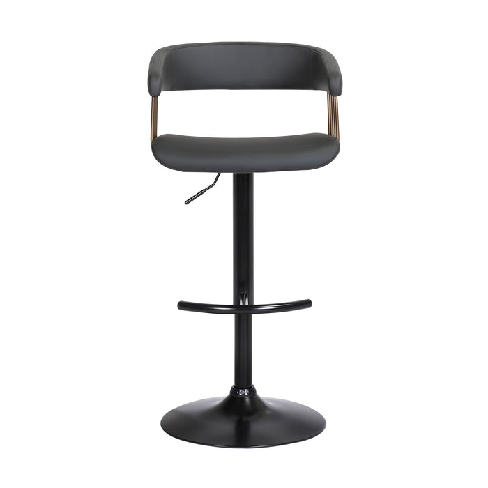 Calista - Adjustable Bar Stool - Black / Golden Bronze