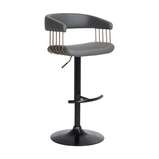 Calista - Adjustable Bar Stool - Gray / Golden Bronze - Simple Home Plus