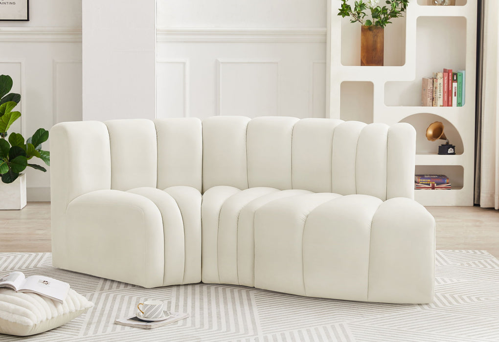 Arc - Velvet 3 Piece Modular L-Shaped Sofa - Simple Home Plus