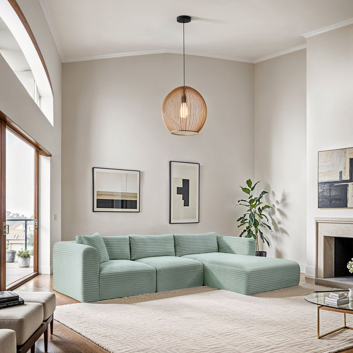 Shaggy - 3 Piece Modular Sectional - Simple Home Plus