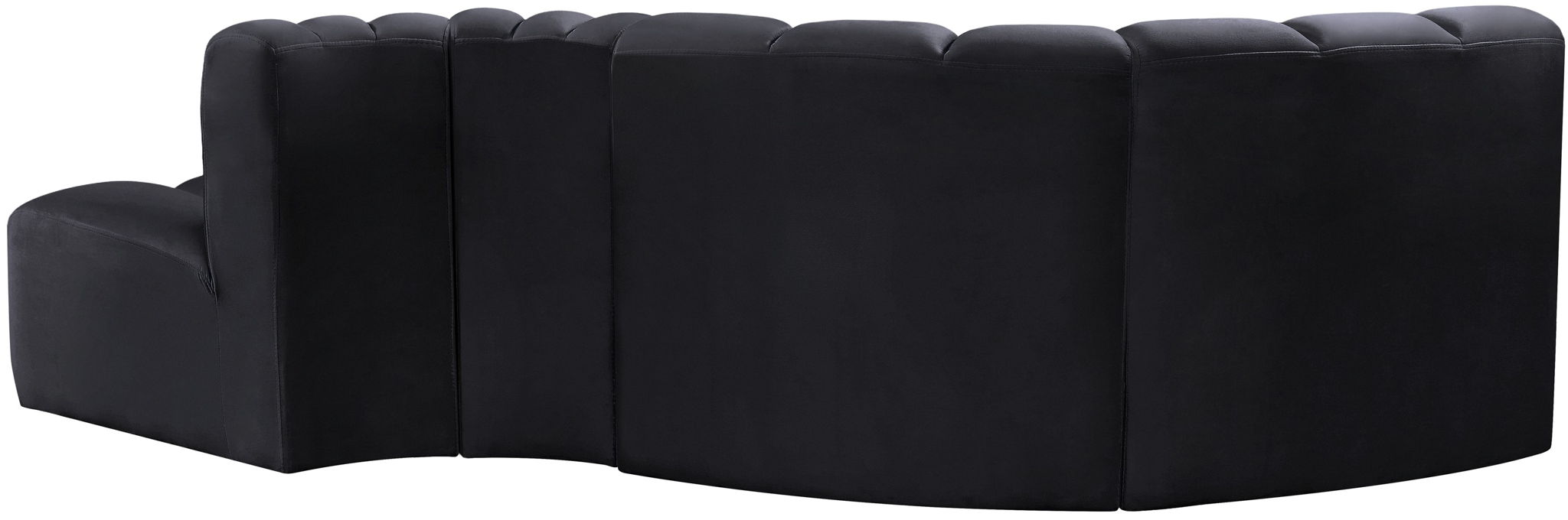 Arc - Velvet 4 Piece L-Shaped Modular Sofa - Simple Home Plus