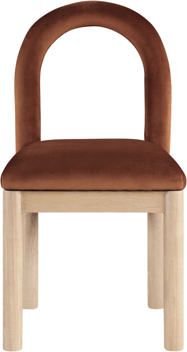 Conrad - Velvet Dining Chair With Natural Legs - Simple Home Plus