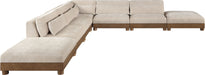 Turin - Chenille Fabric Upholstered Modular Sectional - Taupe - Simple Home Plus
