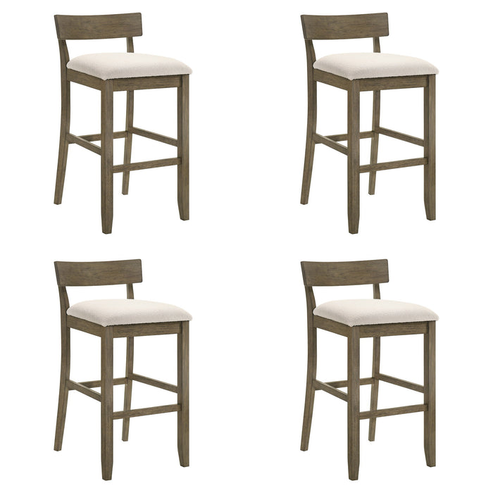 Merie - Modern Transitional Wood Bar Height Kitchen Bar Stool - Simple Home Plus