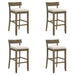 Merie - Modern Transitional Wood Bar Height Kitchen Bar Stool - Simple Home Plus