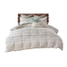 Nea - King Printed Comforter Set With Trims - Off White / Gray - Simple Home Plus