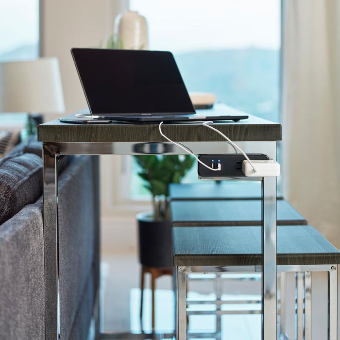 Cassidy - 4 Piece Counter Height Dining Table Set - Dark Oak - Simple Home Plus