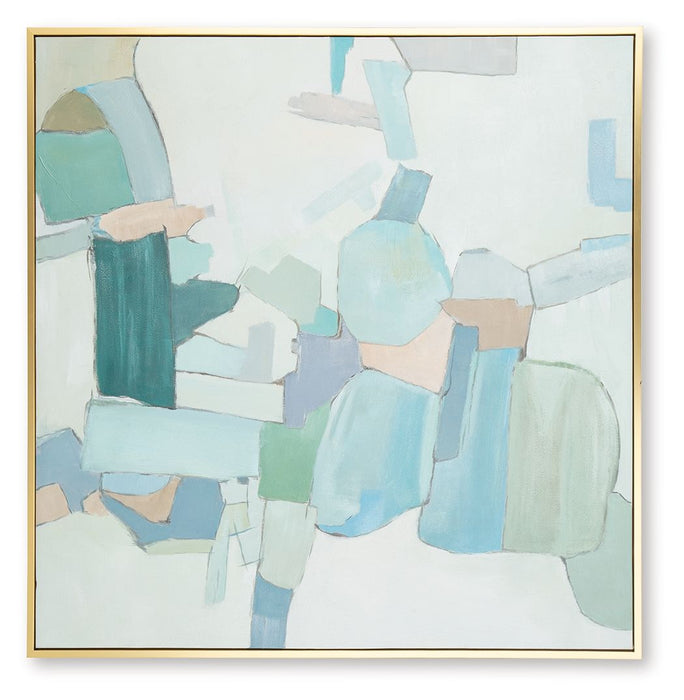 Wynburn - White / Blue / Green - Wall Art - Simple Home Plus