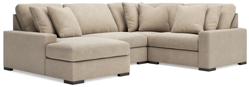 Calden - 4-Piece Sectional With LAF Corner Chaise - Oatmeal - Simple Home Plus