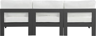 Nizuc - Outdoor Patio 3 Seat Armless Modular Sofa With Gray Frame - Simple Home Plus
