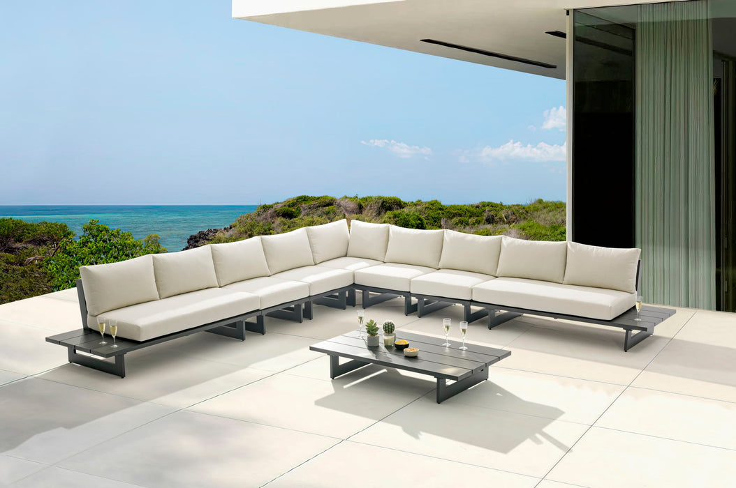 Maldives - 7 Piece Water Resistant Outdoor Patio Modular Sectional With Gray Base - Simple Home Plus