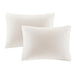 Hanae - King Blend Yarn Dyed 3 Piece Duvet Cover Set - White - Simple Home Plus