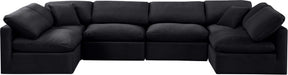 Indulge - Velvet 6 Piece Modular U-Shaped Sectional - Simple Home Plus