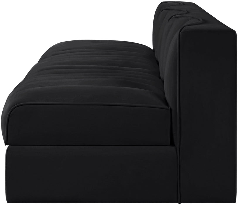 Rummi - Velvet Performance Fabric Upholstered 3 Piece Modular Armless Sofa - Simple Home Plus