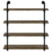 Elmcrest - 4-Shelf Wall Bookshelf - Simple Home Plus