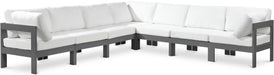 Nizuc - Outdoor Patio 7 Piece Modular Sectional With Gray Frame - Simple Home Plus