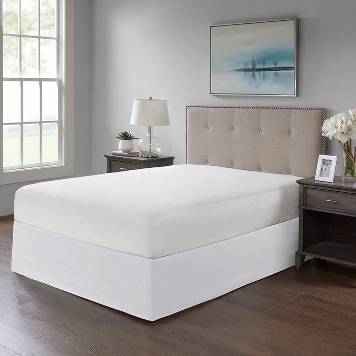Simple Fit - Wrap Around Adjustable Bedskirt - White