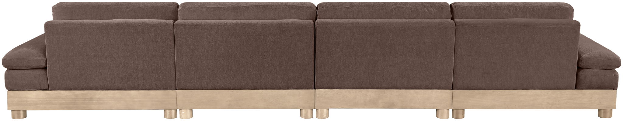 Turin - Chenille Fabric Upholstered Modular Sectional - Brown - Simple Home Plus