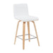 Vienna - Modern Counter Height Swivel Bar Stool - Patterned Oak Wood Frame - Simple Home Plus