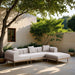 Laguna - 4 Piece 106.5" Upholstered Outdoor Patio Modular Sectional - Simple Home Plus