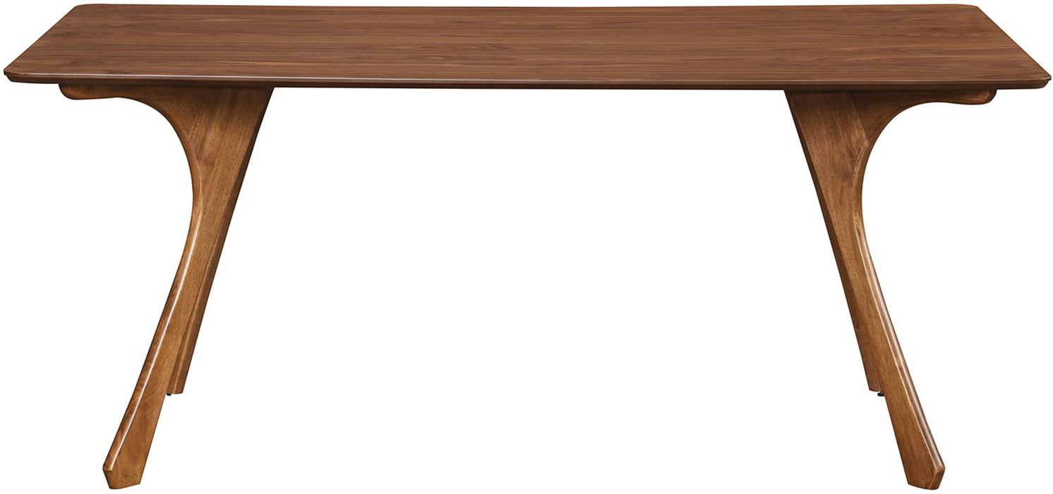 Glenwood - 71" Solid Wood And Walnut Veneer Dining Table - Brown - Simple Home Plus