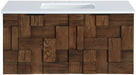 Leonardo - Engineered Stone And Solid Wood 24" Wall Mounted Bathroom Vanity - Simple Home Plus