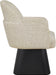 Marlowe - Linen Textured Fabric Upholstered Swivel Dining Arm Chair - Stained Black - Simple Home Plus