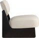 Vetra - Vegan Leather Upholstered Accent Chair - Taupe / Painted Black - Simple Home Plus
